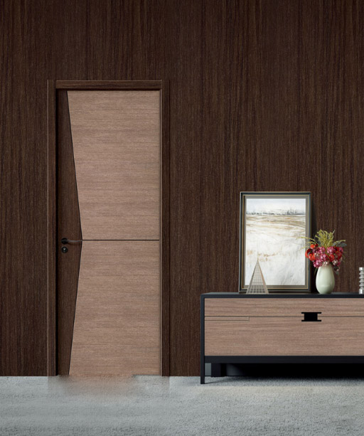 鑫順來X-2607雕花拼貼叉色實(shí)木烤漆門