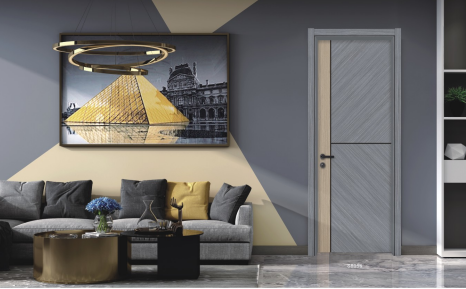 2020年新款愉心X-3011拼貼輕奢實木烤漆門