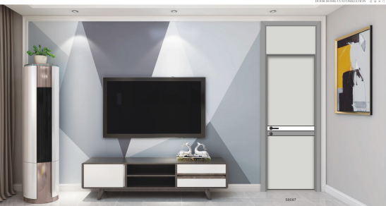 2020年新款愉心X-3014混搭帶封嚴實木烤漆門