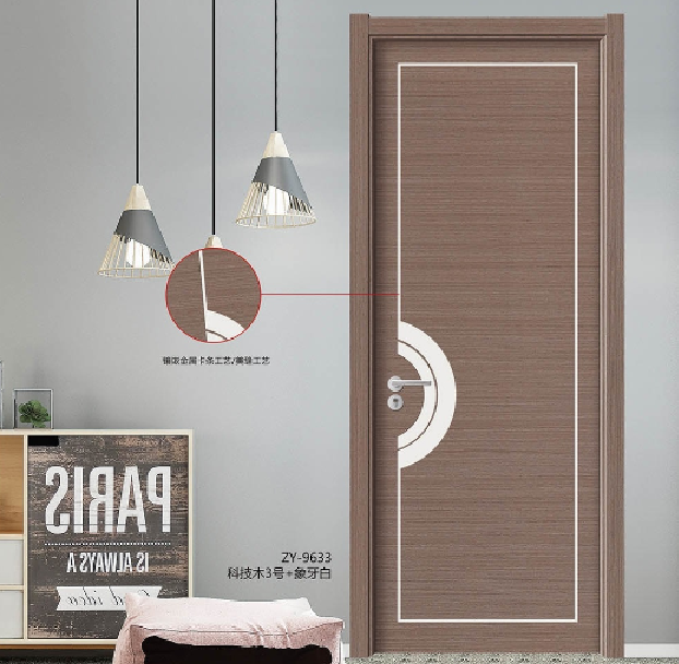 熱門暢銷2020年新款X-3004橫貼叉色實木烤漆門