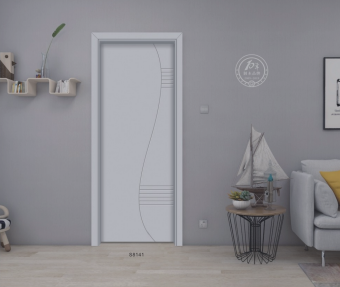 愉心X-3017金典白色實木烤漆門