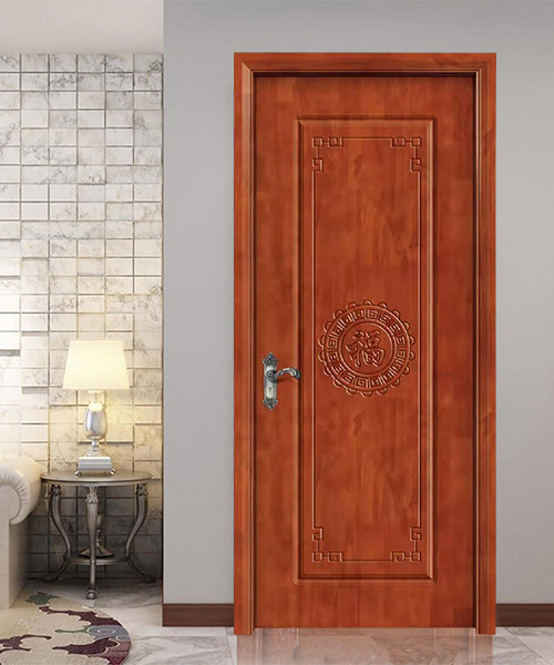 新品推薦愉心X-4035平開雕花橡木烤漆門