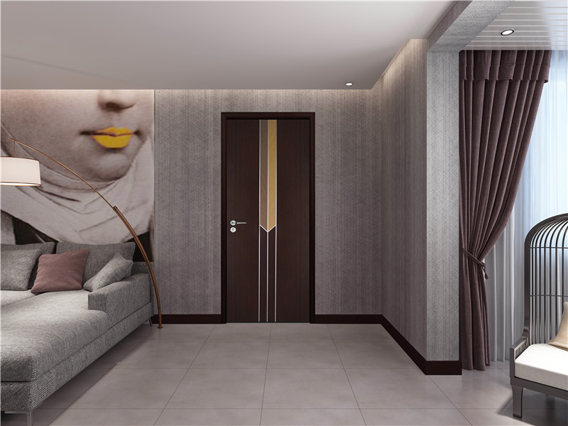 廠價直銷鑫順來X-6099平開拼貼實木烤漆門