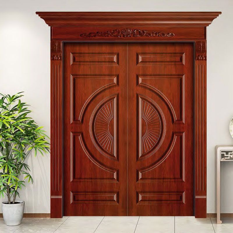 廠價(jià)直銷鑫順來X-7015平開復(fù)古實(shí)木烤漆門