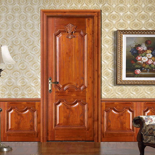 廠價直銷鑫順來X-7019平開復古外扣實木烤漆門