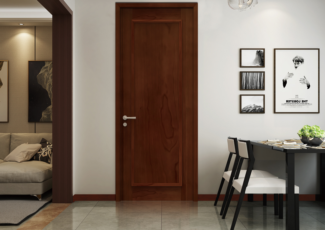 廠價直銷鑫順來X-8017平開外扣實木烤漆門