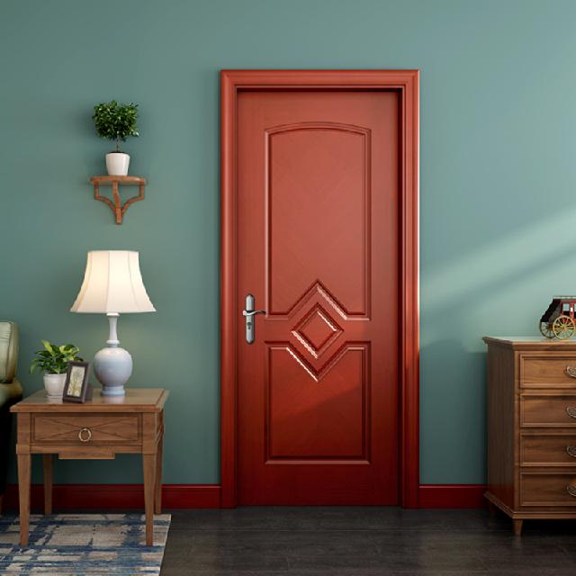 廠家熱賣鑫順來X-8020平開雕花實木烤漆門