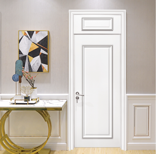 廠價直銷鑫順來X-9002平開帶扣線實(shí)木烤漆門