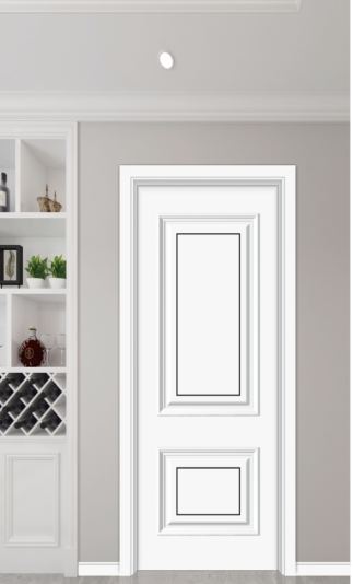 廠價直銷鑫順來X-9003平開帶扣線實(shí)木烤漆門