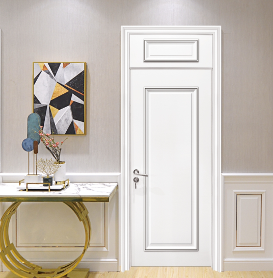 廠價直銷鑫順來X-9005平開帶扣線實(shí)木烤漆門