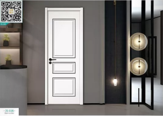 廠價新款鑫順來21-116掃碼豪華扣線叉色木門，掃二維碼看裝修風(fēng)格
