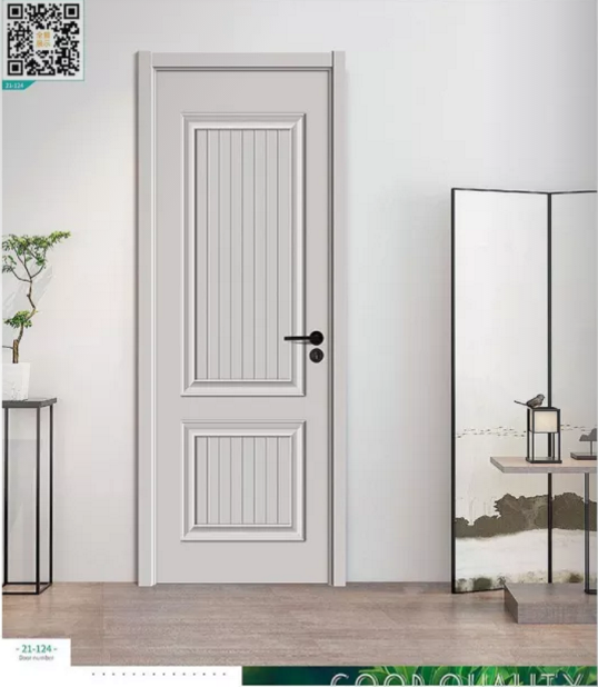廠價推薦鑫順來21-124掃碼豪華雙扣線木門，掃二維碼看裝修風格