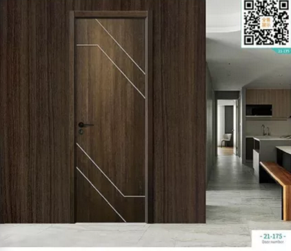 廠價新款鑫順來21-176掃碼輕奢木門，掃二維碼看裝修風格
