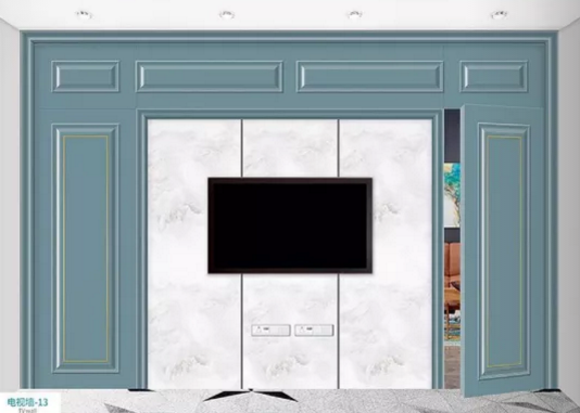 廠價新款鑫順來DQ-13掃碼地中海式電視墻,掃二維碼看裝修風(fēng)格